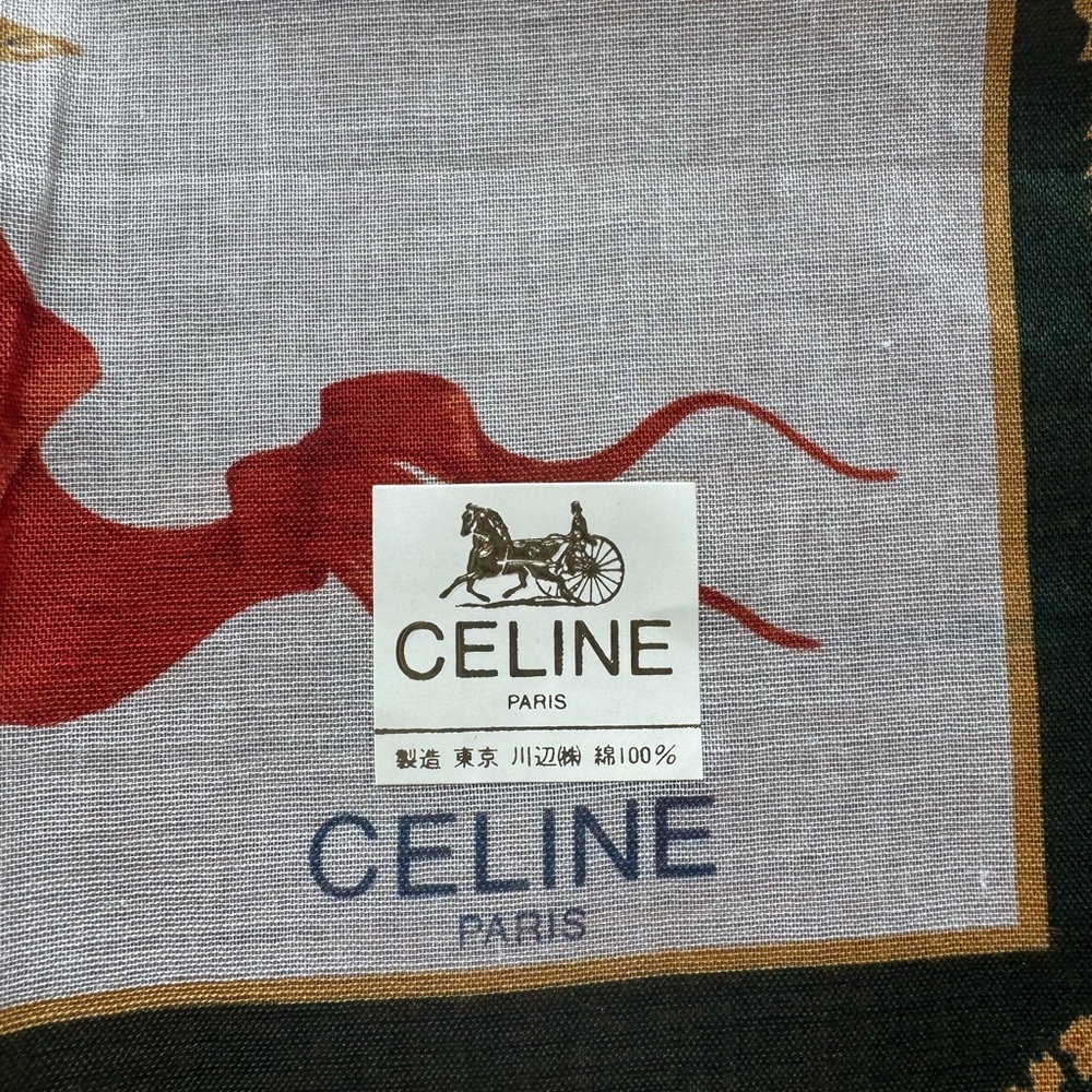 Celine Paris Basket Of Flowers Vintage Cotton Pocket Square/Scarf w/COA - Picture 2 of 8